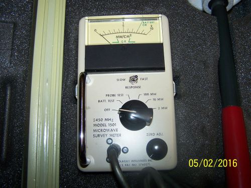 HOLADAY MODEL 1501 MICROWAVE SURVEY METER WITH CASE