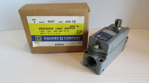 Square D Co. Precision Limit Switch 9007 AW-12 600V Series D