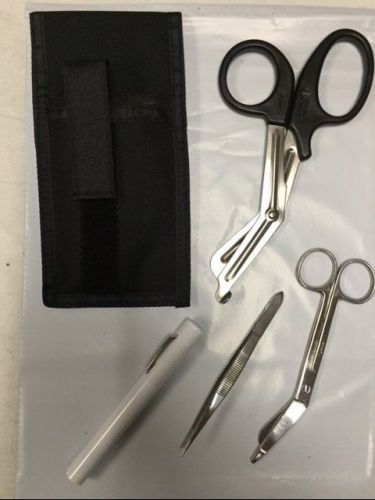 Emt ems paramedic tech tool kit holster pouch shears forceps &amp; pen light new for sale
