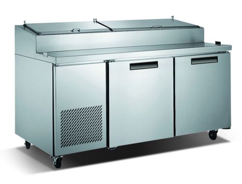 Metalfrio picl2-71-9 two door pizza prep table cooler 71&#034;w for sale