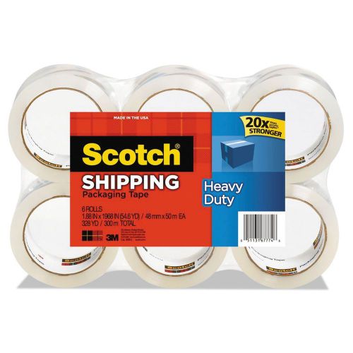 6 Rolls Scotch 3850 Heavy Duty Shipping/Packaging Tape, 1.88&#034; x 54.6 yds.