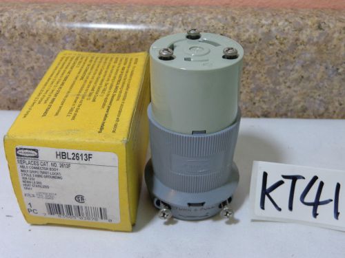 HUBBELL CONNECTOR BODY HBL2613 F 30 AMP 125 VOLTS 2 POLE 3 WIRE 2613F