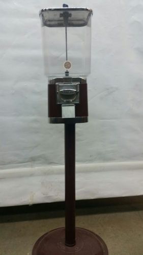 Gumball Candy Vending Machine Single Head  8&#034; x 8&#034; x 46&#034; .25 Cents Mechanism