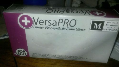 VersaPRO Powder Free Synthetic Exam Gloves Medium100 Count Latex Free