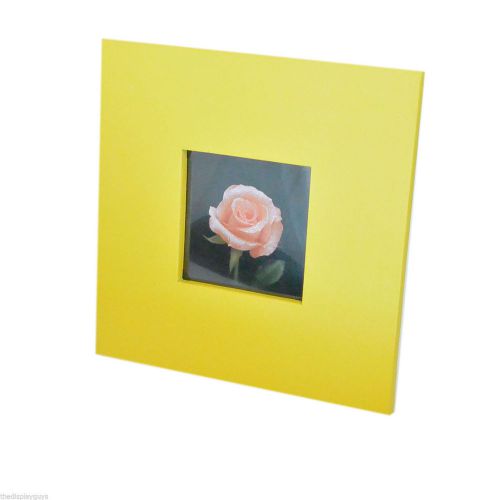 3x3&#034; Yellow Photo Frame on 6 3/4&#034;x6 3/4&#034; for Craft, Office or Home Decor