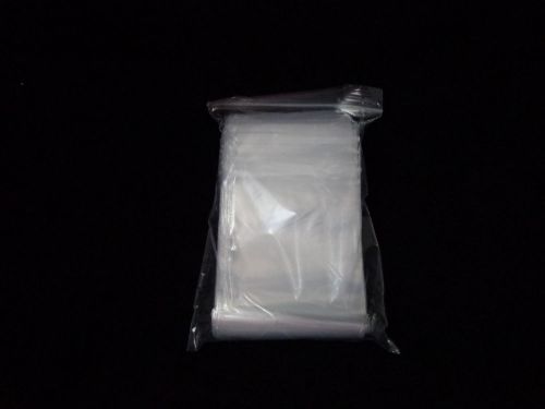 3&#034;x4&#034; Zip Lock Clear Poly Recloseable Plastic Baggies, 2 mil.  200 count