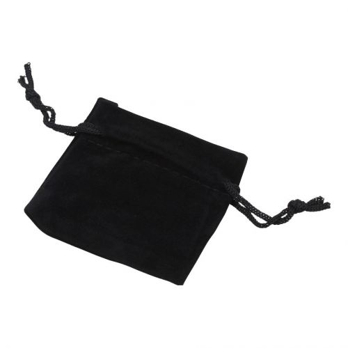 10 Velvet Bags Pouches Black