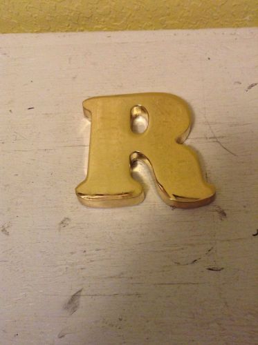 Brass Letter &#034; R &#034; Professionally made 4 Tall