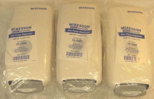 Lot of 3 nip mckesson 53-1000 disc pump soap dispensers for sale