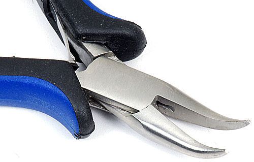 Bent Nose Jewelry Pliers Wire Work Beading Satin Finish Comfort Grips