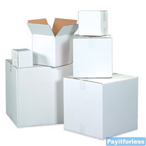 8x8x8 white storage shipping mailing moving box 25pc for sale