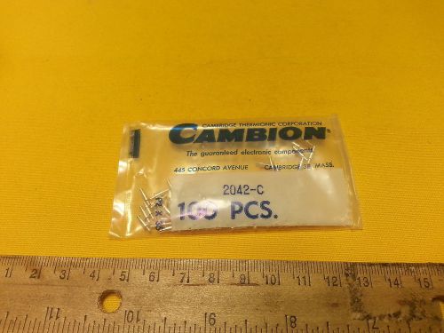 100/pk Cambion 160-2042-03-01 Silver Terminal Turret Feed Through .076&#034; dia.