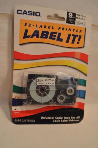 Casio EZ-Label Printer Label It Tape Cartridge 9mm Clear Tape Black Ink XP-9WE-S
