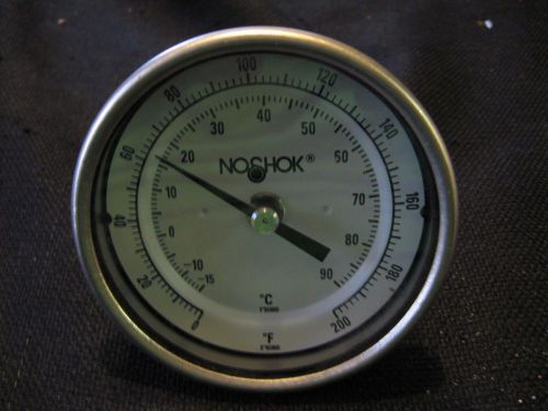 NoShok Temperature Gauge 0-200 F Degree *FREE SHIPPING*