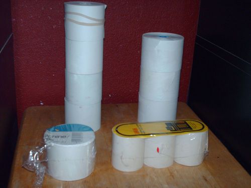 MIXED LOT OF 11 ROLLS OF ADDING MACHINE TAPE - CASH REGISTER TAPE -PAPER TAPE