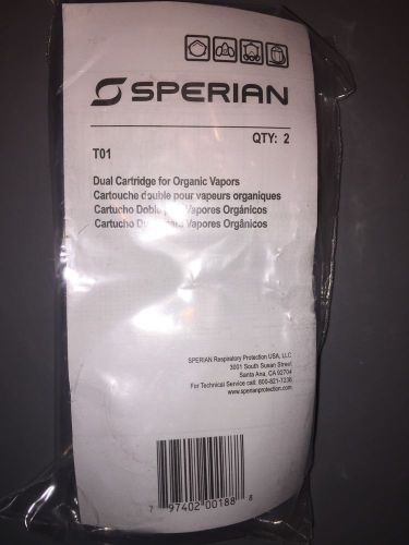 Sperian t01 dual cartridge for organic vapors (qty of 2 cartridges) for sale