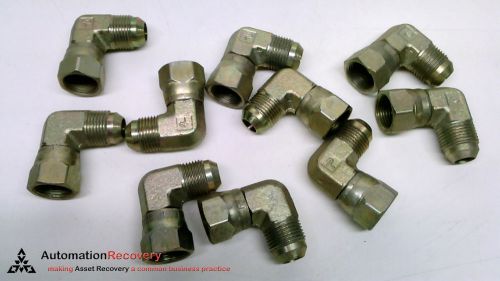 Parker 10c6x-s - pack of 10 - jic 90 degree swivel nut elbow 5/8&#034;, new* #213362 for sale