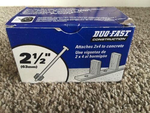 Duofast 2 1/2&#034; Wood Or Concrete fasteners Qty 100