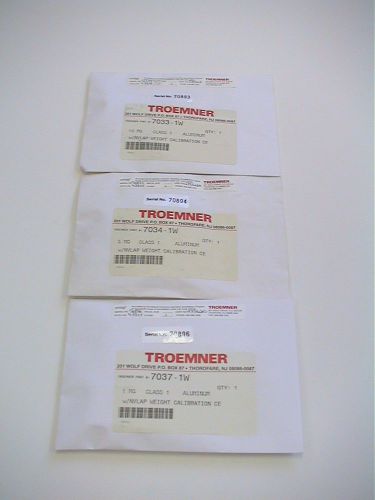 Set of troemner class 1 calibration weights 1mg 5mg 10mg never used w/ nvlap ce! for sale