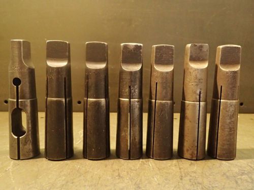 7 pc lot morse taper #4 drill tap adapter collets collis scully jones ctd for sale