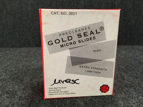 GOLD SEAL 3021 Pre-Cleaned Micro Slides Plain Extra Strength 1.2MM Thick