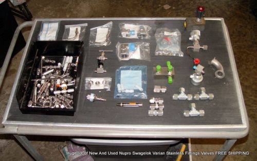 Huge lot of Nupro Swagelok Varian Stainless Fittings Valves FREE SHIPPING