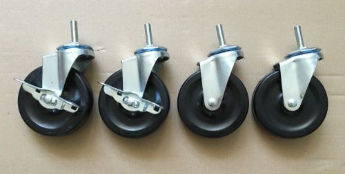 4 Pieces Replacement Caster (2 Locking Wheels/2 Non Locking) 400 LBS 4 Inch -New