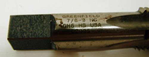 Greenfield 7/8-9 nc gh 6 usa pipe tap no. l 2095 american national course thread for sale
