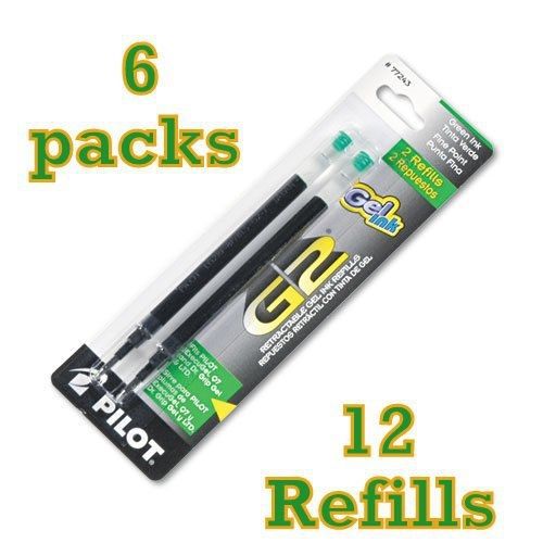 Value Pack of 12 Pilot G2 Gel Ink Refill, for Rolling Ball Pens, Fine Point,