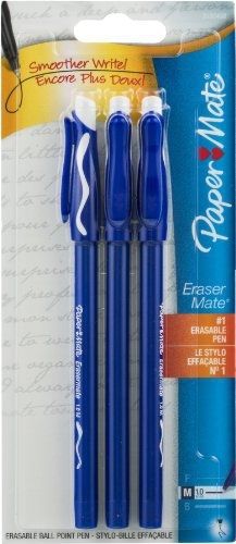 Paper Mate Eraser Mate Erasable Ball Point Pens, 3 ct (Pack of 6)