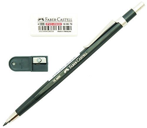 Faber Castell Tk4600 Kit Clutch 2mm Pencil, Eraser, Leads Sharpener for Writing,