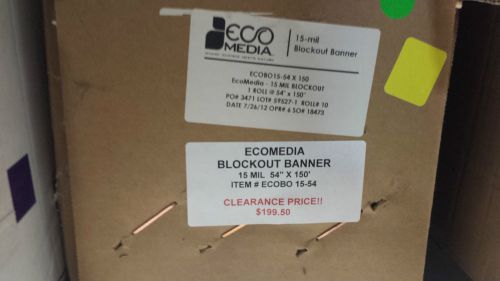 ECO FRIENDLY BLOCKOUT BANNER, 15 MIL, 54&#034; X 150&#039;