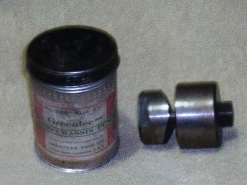 Vintage greenlee no. 730 1 1/2 inch radio chassis punch out canister for sale
