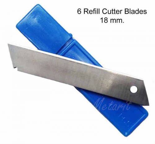 Paper Cutter Snap Off Blade Knife 18 mm. Refill Stainless Quality Teppichmesser