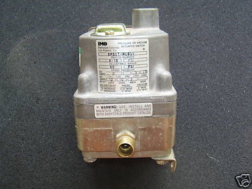 Barksdale imo dpd1t-h18ss differential pressure or vacuum actuated switch for sale