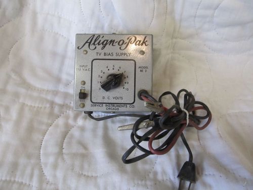 VINTAGE ALIGN-O-PAK TV BIAS SUPPLY MODEL BE 2 SERVICE INTRUMENTS CO.