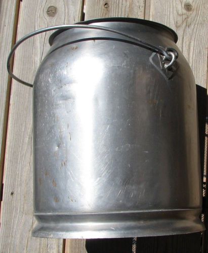 Vintage stainless steel 5  gallon milk pail for sale