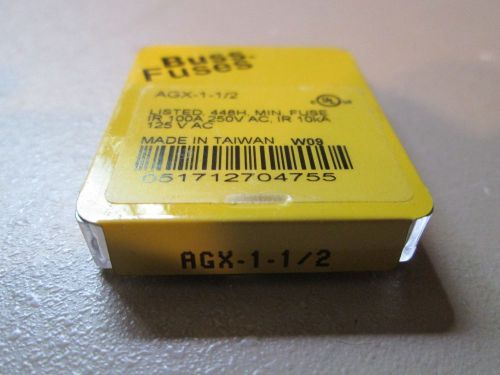 Buss Fuse AGX-1-1/2, Pack of 5