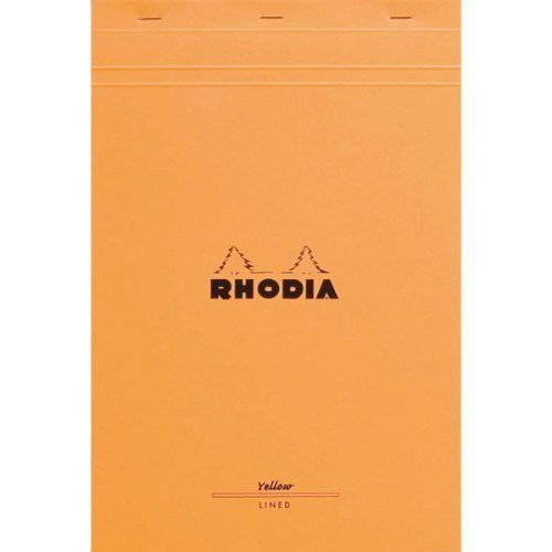 Rhodia Classic Staple Bound Lined Yellow Paper Pad 8.25 X 12.5 (#19)