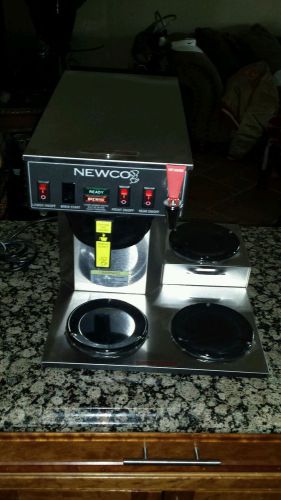 Commercial NEWCO 3 pot warmer H2O tap automatic COFFEE maker Brewer ACELP