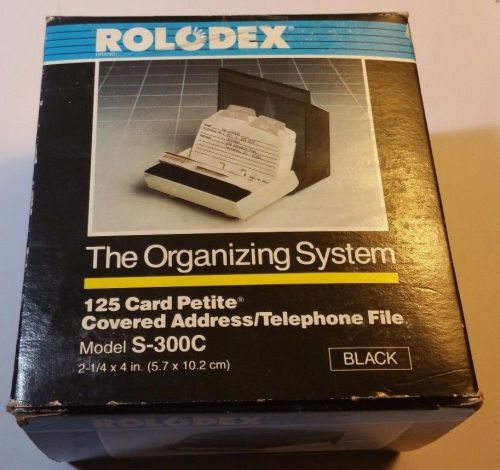VTG ROLODEX PETITE S-300C BUSINESS CARD HOLDER PHONE CONTACT COVERED