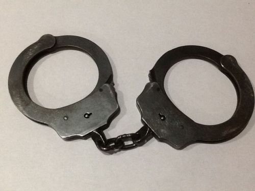 Peerless 500 black oxide chain police handcuffs  #2 for sale