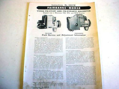 1952 Fairbanks-Morse Magneto Information