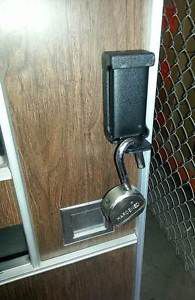 vending machine T handle lock cover protector - extra heavy gauge metal