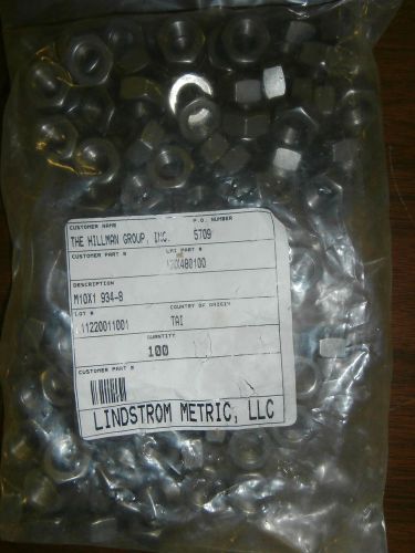 THE HILLMAN GROUP METRIC NUTS QUANTITY 100 SIZE M10X1 -NEW-