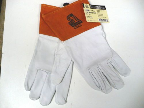 Steiner 02242 XL TIG Gloves,Grain Kidskin Unlined 4&#034; Gold Cuff-Free Shipping