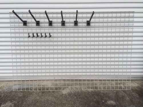 1/4&#034; Metal Grid Wall Rack System with Brackets and Hangers