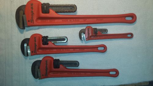 Snap On Tools  4 piece Steel HD Pipe Wrench - one 8 inch, two 12 inch one 8 &#034;
