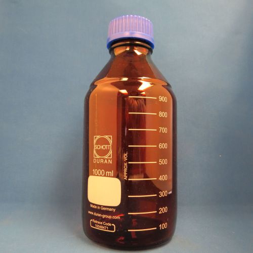Duran Graduated Amber Lab Storage Bottle 1000mL w/ GL 45 Cap