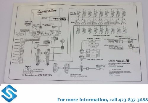 Wiring Diagram for DN501E &amp; DN600E S2D.  Dixie Narco 8038S251